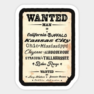 Wanted Man Sticker